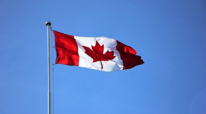 Canadian flag of freedom