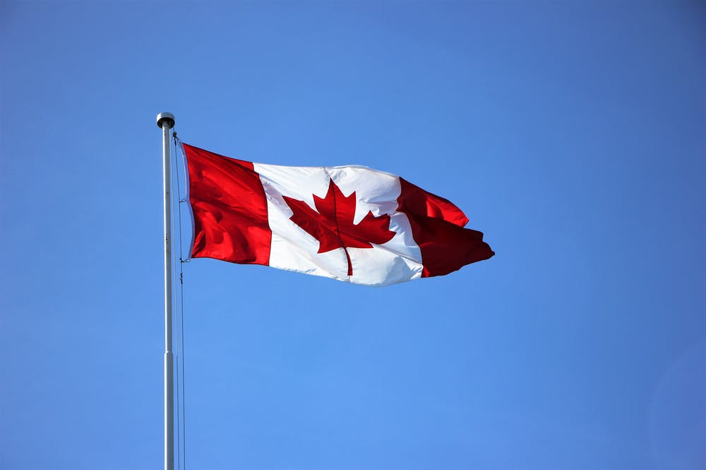 Canadian flag of freedom